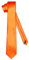 Ladeheid Klassische Herren Krawatte, glänzend, Perfekt für Büro & Festlichkeiten, Vielfältige Farben - Ideal für Geschäftsmeetings, Hochzeiten TMS-7 (150cm x 7cm, Orange)