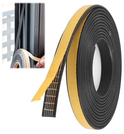 Cinta Sellado Espuma Autoadhesiva para Puertas y Ventanas, Burlete Ventana, Cinta Espuma Adhesiva, 1 Rollo de 300cm, 2mm x 10mm, Resistente al Frío y al Calor, Aislante Acústico y Térmico, Negro