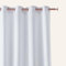 ROOM99 Vorhang mit Silberen Ösen Aura 180 x 250 cm Breite x Höhe Schiebegardinen Deko Modern Curtain Gardine Wohnzimmer Schlafzimmer Weiß, 1 Stück