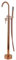 BiaoTeng Robinet Sur Pied Baignoire Ilot Monocommande Chaud et Froid Laiton Raccord G1/2 Mitigeur Baignoire Ilot Sur Pied or Rose