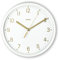 Hama Tischuhr (Uhr ohne Tickgeräusche, analog, kleine Standuhr, dezentes, modernes Design, Quarzuhr zum Aufstellen, Standfuß ausklappbar, auch als Wanduhr zum Hinhängen geeignet) weiß
