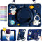 Kids Case Compatible with Samsung Galaxy Tab A8 10.5 Inch (SM-X200/X205/X207), Cute 3D Astronaut Cover with 360° Rotating Handle Stand, Shoulder Strap