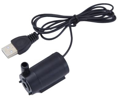 ROMISBABA Pompe à Eau Submersible Mini avec Câble USB pour Aquarium Fontaine Petit Moteur Noir