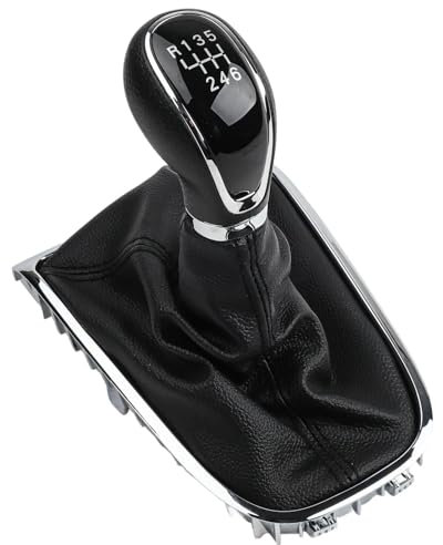 WEFOLCC Pomo De Palanca De Cambios 6 Velocidades para Opel para Astra 2009 2010 2011 2012 2013 2014 con Funda De ABS Y Cuero Sintético Agarre Mejorado