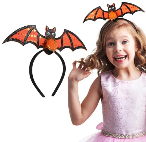 Veemoon Coiffe D'Oreilles De Chauve-Souris Pour Halloween Maquillage Fantaisie Déguisement De Fête Pour Femmes Et Filles