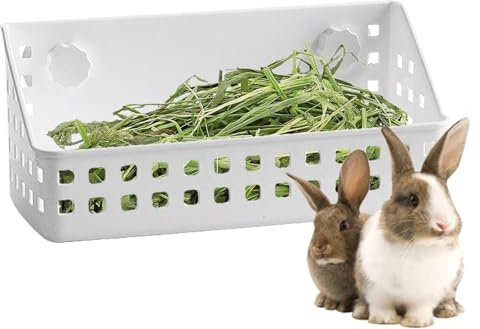 Renchey Porte-Foin Lapin - Râtelier à Foin - Râtelier À Accessoires De Cage pour Animaux pour Chinchillas, Hamsters, Lapins, Furets