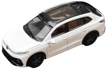 YLQERZ Modellauto Im Maßstab 1/64 Für Volkswagen Tiguan L Pro Polizei Auto SUV Skala Metall Ornamente Legierung Auto Modell Sammlung Für Die Sammlung(White 2)