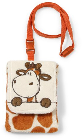 NICI 35276 - Handytäschchen Motiv Giraffe Plüsch 8 x 12 cm