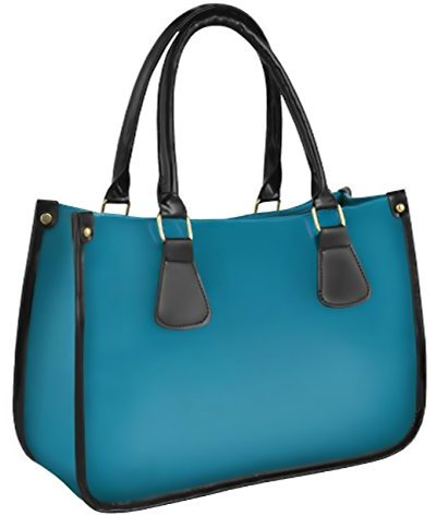 Eye Catch - Anna Damen Henkeltasche Tote aus Lack blau