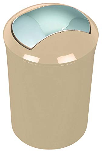Spirella Design Kosmetikeimer 10.16876 Sydney mit Schwingdeckel 5 Liter (ØxH): 19 x 30 cm Beige
