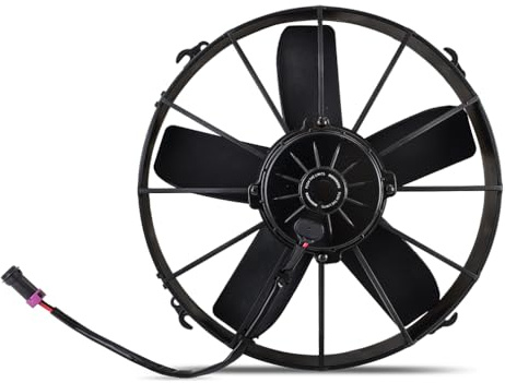 Mishimoto MMFAN-12HD Race Line High-Flow Radiator Fan, 12 Universal Fit, 12 Volts, Black