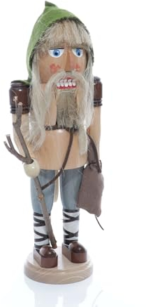 Rudolphs Schatzkiste Nußknacker Rübezahl Höhe= 36cm NEU Weihnachten Seiffen Nutcracker Nüsse Erzgebirge Winter Dekoration Holzkunst Holz Weihnachtsmann Christmas Walnuss