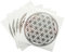 ewtshop® Blume des Lebens, Aufkleber, Wandtattoo, 10 cm, Silber, 5 Stück
