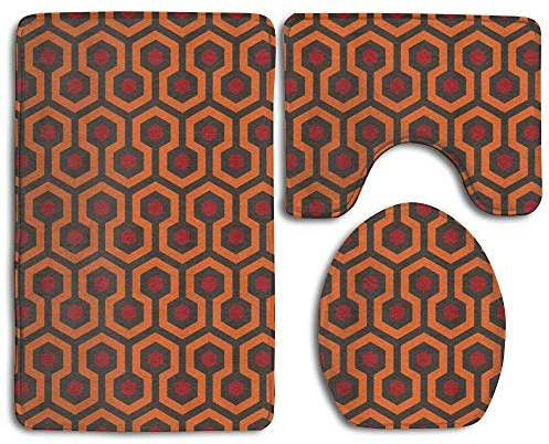 The Shining Overlook Hotel-Badezimmerteppich-Set, rutschfest, 3-teilig, Duschmatte und weicher WC-Deckelbezug, rutschfester Teppich für Familie, Männer, Frauen, Kinder, Badezimmer-Zubehör