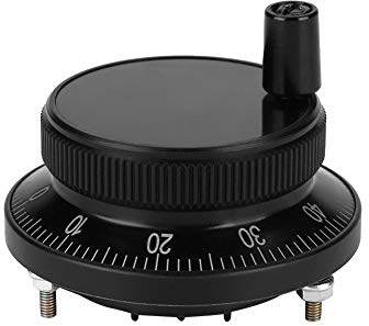 Duokon Luftfahrtaluminium CNC-Impulsgeber, 5 V 60 MM Handrad Impulsgeber Leichte Mühle Router Manuelle Steuerung für CNC System(schwarz)