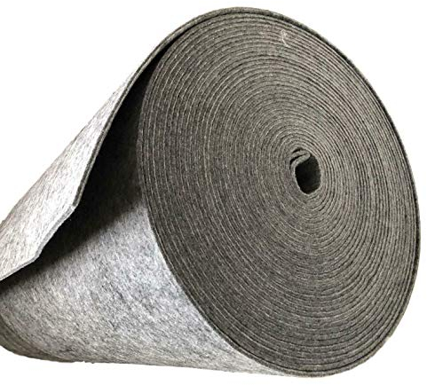 Filz, Filzmatte, Unterlage 100% Polyester, Meterware, breite 160cm, Farbe grau (6mm),825g/M2 -Lfm