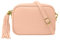 Parubi, Sac à main pour Femme avec Bandoulière, en Cuir Véritable, Made in Italy, Petit D’épaule Frange Clutch Cérémonie Élégante, Modèle Anastasia, Rose Poudré