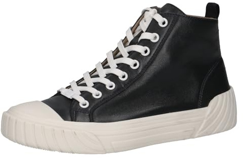 CAPRICE Damen Sneaker hoch aus Leder zum Schnüren, Blau (Ocean Softnap.), 36 EU