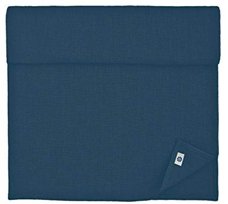 Linen & Cotton Tischläufer Stoff Tischband Tischdeko Hygge 100% Leinen, Dunkelblau Blau (40 x 150 cm) Rechteckig Läufer Tisch Esstisch für Home Küche Party Brunch Weihnachten