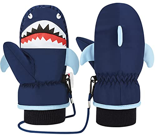 Kinder Skihandschuhe-7-Mi Wasserdichter Fausthandschuh Warm Winter Skating Handschuhe Jungen Fäustel Fäustlinge 4-6 Jahre