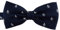 TigerTie Nœud papillon à motifs lys pré-noué + boîte de rangement, Bleu marine, bleu foncé, argenté, Taille Unique