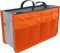 Ducomi Organizer Damen-Tasche mit geräumigem Innenraum – Organizer Bag mit 13 Taschen für Reisen – erweiterbare Passform, große Innentasche, Doppelgriff (Small, Orange)