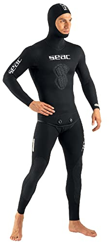 Seac Black Shark, Neoprenanzug für Herren, 7 mm, Herren, 0010362230055A, Schwarz, M