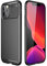 Fonetek® For Apple iPhone 12 Pro Max, Tough Shockproof Slim Carbon Fibre Protective Case Cover + LCD Screen Protector Guard for iPhone 12 Pro Max (6.7)
