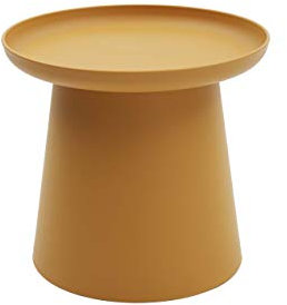 Fashion Commerce KONTE.Design Beistelltisch Ibiza rund, aus Polypropylen, Gelb, 50 x 50 x 46 cm