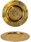 Oriental round tray made of metal Sidra, 30 cm, Moroccan tea tray in gold colour, oriental gold tray, oriental decoration on the set table.