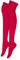 Alanna Jones Girls Ladies Women Plain Over The Knee High Microfiber Socks Cotton Rich Thigh Socks Leg Warmer for Casual Daily Wear UK Size 4-6.5 (Red)
