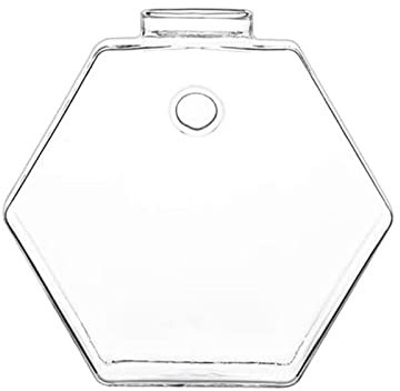 RNCOZE 4 vasi esagonali da appendere alla parete, vasi da appendere al muro, vasi da appendere in vetro, per casa, giardino, ufficio, decorazione (senza chiodi)