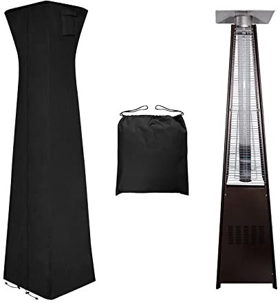 Easy-Going Housse de protection pour lampe de poche pyramide avec fermeture éclair et sac de rangement, housse imperméable pour chauffage d'extérieur résistante à la poussière, aux UV et au vent