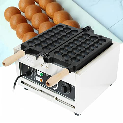 Kangten Bubble Waffeleisen, Kommerzielle Eierwaffeln Elektrischer Edelstahl Waffelmaschine mit Antihaft Pfannen Eier Waffeleisen für Restaurant Bar und Cafe