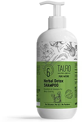 Tauro Pro Line Pure Nature Herbal Detox Deep Cleansing Dog & Cat Shampoo - Rimuove sporco, polvere, pelo morto con estratto di salvia, lenisce e idrata la pelle sensibile e il mantello, per tutte le