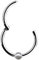 Generisch PIERCING CLICKER Echt 750 Weissgold mit PERLE Ring Intim Shop kaufen Tragus modern Durchmesser 8 mm ECHTGOLD 47003-8