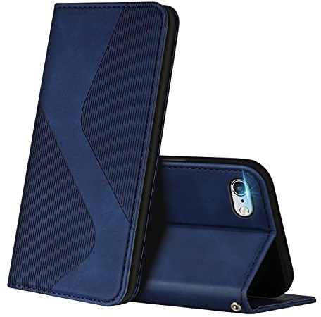ZONNAVI Case for iPhone 6/6s, Premium PU Leather Wallet Case with Card Slots & Viewing Stand, Shockproof Flip Cover (Blue)