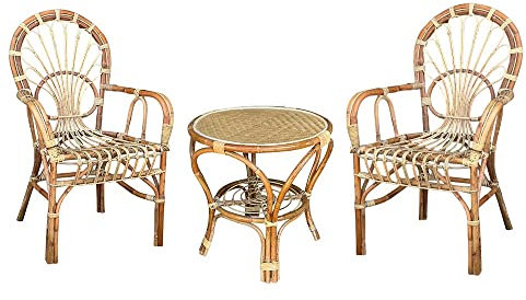 okAffareFatto di Zimbardi Costanza Salon en bambou composé de 2 fauteuils et 1 table basse bigsole