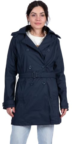 Breizh Ocean - Ciré Imperméable, du XS au 3XL, Création Française CARNAC, Trench Femme avec Capuche Amovible - Coupe vent, Impermeable et Manteau Femme
