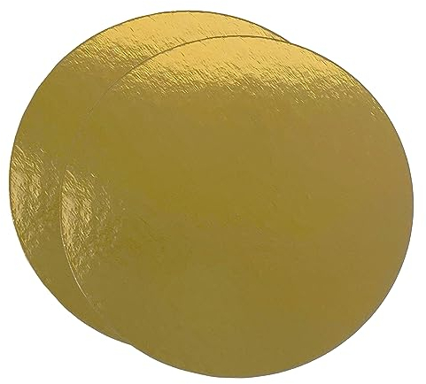 Set de 10 Supporti per Torte 30 cm Oro | Vassoio Torta Rotondo in Cartone da 1 mm di spessore, Sottotorta tondo per Feste Matrimoni, Decorazioni per Torte e Dolci | Base per Torta Dorato