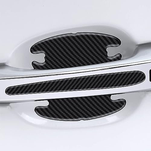 VIYOLI 8 Pieces Car Door Handle Protectors, for Toyota Prius Land Cruiser C-HR Hilux Sienna Urban Carbon Fiber Car Door Handle Stickers, Car Door Cup Handle Paint Scratch Protector