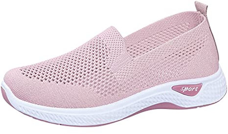 VaiKanhai Sneaker da donna, sportive, slip-on walking, scarpe da trekking, casual, comode, per attività all'aria aperta, in tessuto, eleganti, scarpe sportive basse, comode, Z Jsjm08281 Rosa, 40 EU