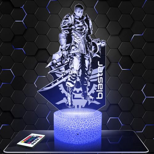 Lampephoto.fr - Blaster Lost A 3D Lampe, Touch Nachtlicht, Geek Geschenk, Gamer, Videospiele, 3D Led Illusion Geschenkidee zu Weihnachten und zum Geburtstag für Jungen, Deko Erwachsenenzimmer