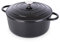 Cast Iron Dutch Oven with Lid – Non-Stick Ovenproof Enamelled Casserole Pot – Sturdy Dutch Oven Cookware – Black, 7.3-Quart, 30cm – by Nuovva