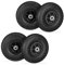 Relaxdays Ruota per Carriola 4.10/3.50-4, Set 4 Gomme Piene Antiforatura, Cerchi in Plastica, Fino a 150 kg, Nero