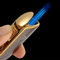 Briquet à briquet - Trois flammes plus claires - Pour chalumeau - Métal - Créativité gonflable - Butanane - Gaz tempête - Cadeaux personnalisés - (gaz à briquet) - Gris