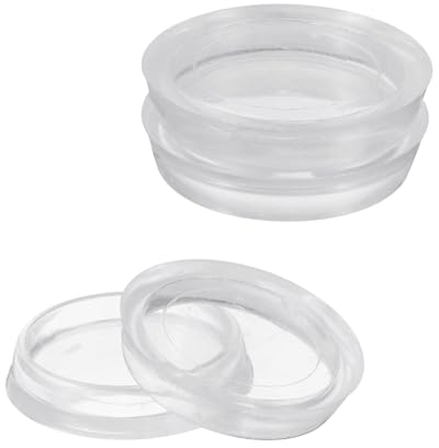 sourcing map 4 Pcs Round Furniture Caster Cups, 1-7/16 Plastic Furniture Pads Floor Protectors for Carpet Floors