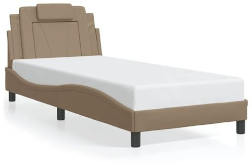 Juroupi Bettgestell mit LED Jugendbett Led Bettgestell Betten Bettrahmen Bed Frame Cappuccino-Braun 80x200 cm KunstLED Jugendbett Led Bettgestell Betten Bettrahmen Bed Frameer - 3213984