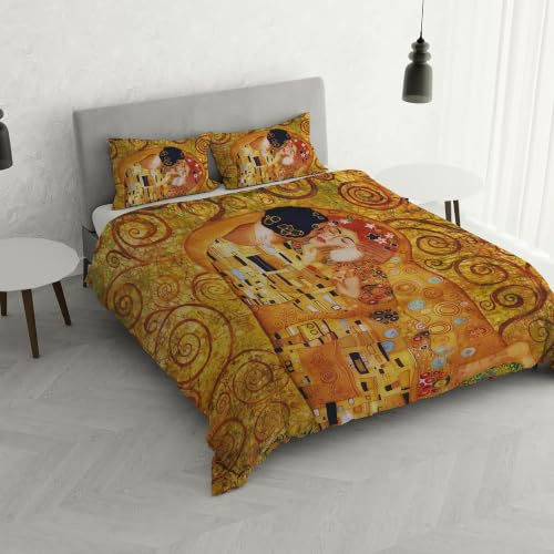 SD-02 Bettwäsche-Set mit Digitaldruck, hergestellt in Italien, Doppelbett