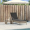 Homgoday Sonnenliege mit Rollen und Auflage Gartenliege 3-Fach Verstellbare Rückenlehne Relaxliege Gartenmöbel Liege Liegestuhl Strandliege Gartenmöbel 110 KG Belastung Hellgrau Poly Rattan